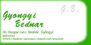 gyongyi bednar business card