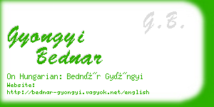 gyongyi bednar business card